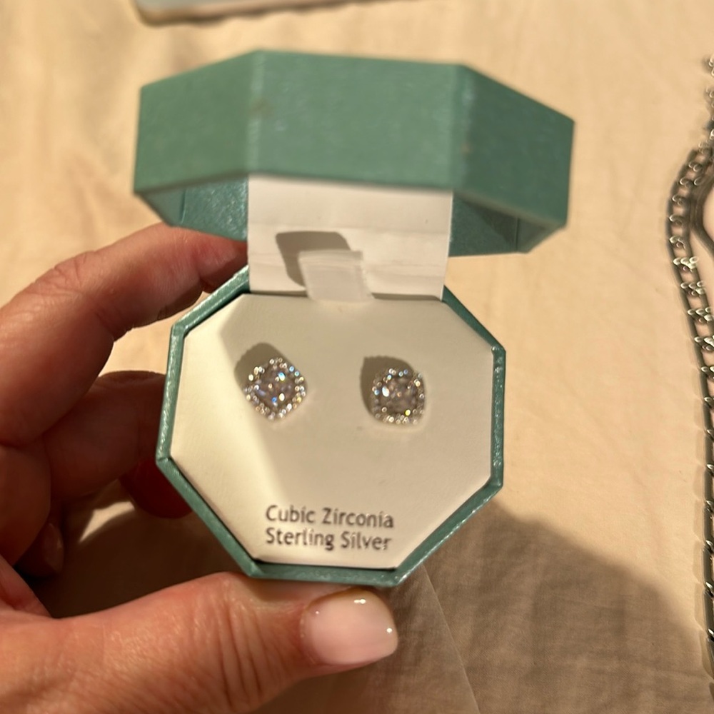 Nanette sterling silver cubic zirconia earrings